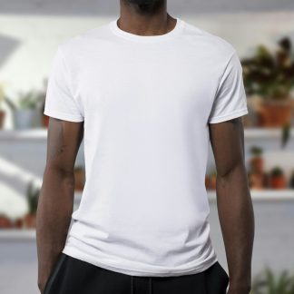 Pwfw5T Men's Classic Crew Neck T-Shirt — Soft Cotton Everyday Tee